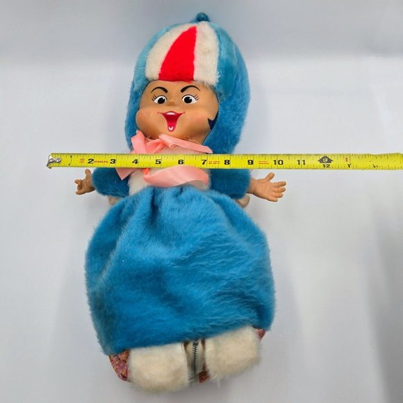 Union Gas Genie Mascot Plush Doll Light Blue Pajama Bag Vintage Pixie Wings Rubb - Picture 12 of 12